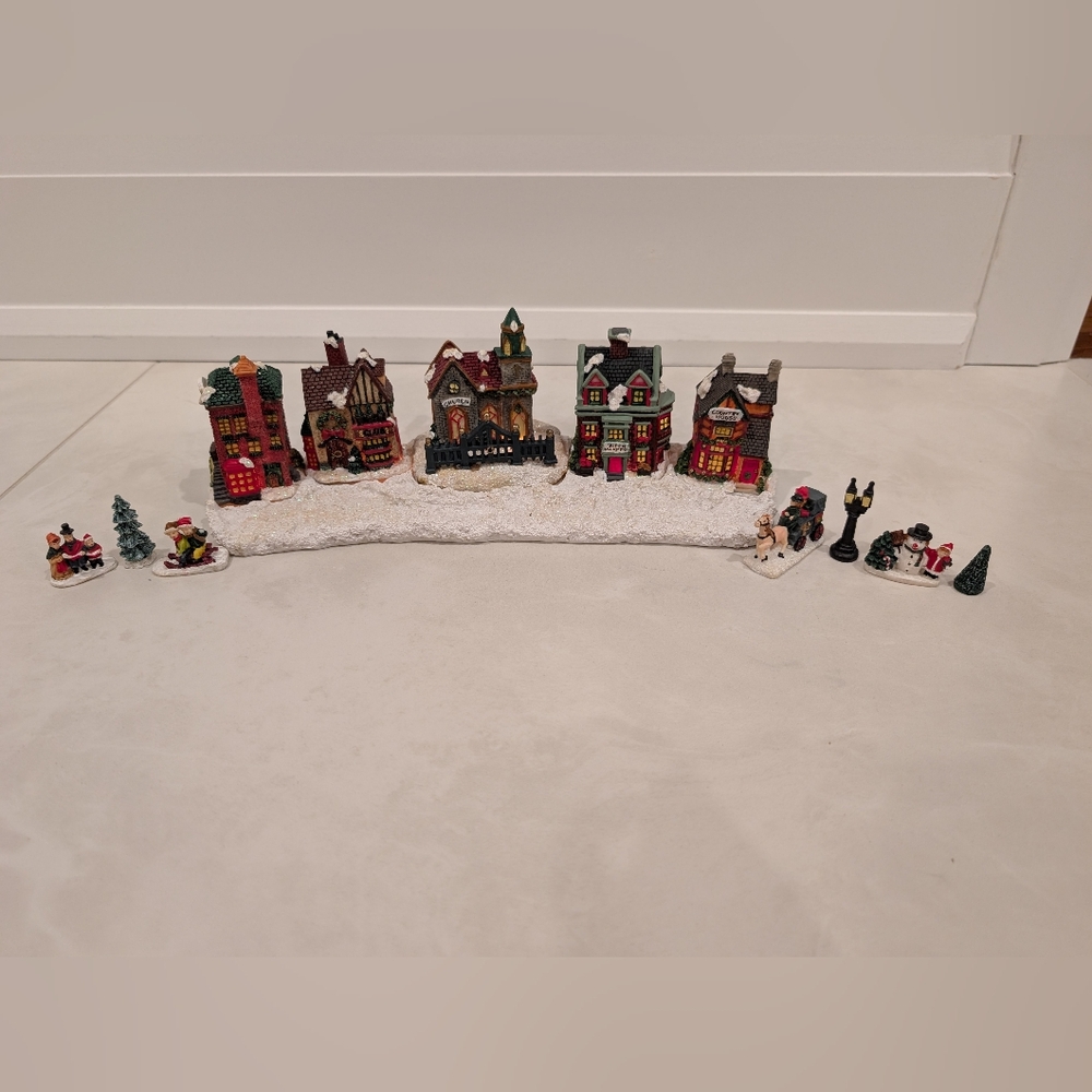 Lighted Christmas Village with Characters and Accessories